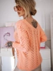 Damski sweter z sercem ecru 152302E