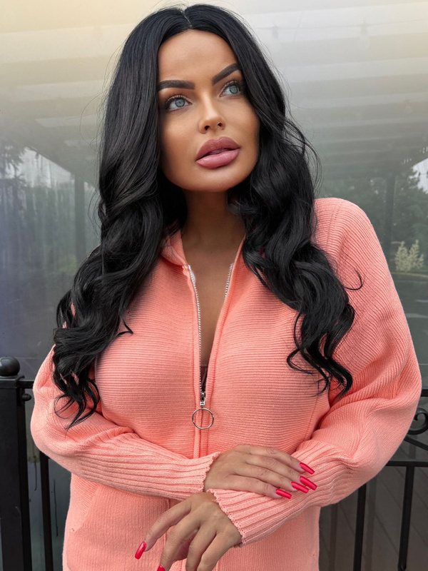 Donna 14850 hooded zip-up sweatshirt