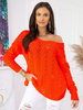 Damski sweter z sercem ecru 152302E