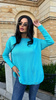 Loose sweater Amber turquoise