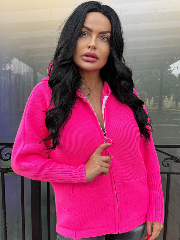 Bluza na suwak z kapturem Donna 14850