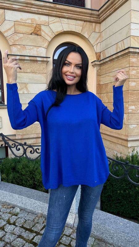 Luźny sweter Amber szafir