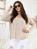 Women's lightweight heart-shaped sweater Omena beige