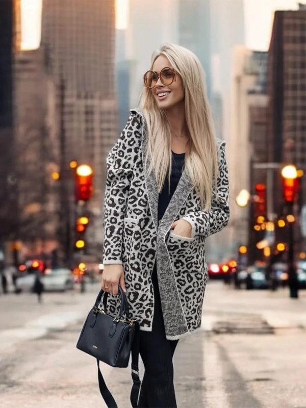 KARDIGAN DAMSKI LEO 72423-BEŻOWY