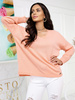 Kobiecy lekki sweter w serek Omena morela