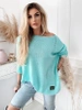 Długi damski sweter Stella oversize mięta