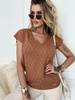 Sleeveless blouse Heidi camel