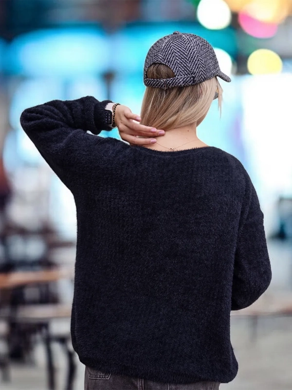 SWETER DAMSKI VELVET 10101-CZARNY