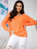 Women's light heart-shaped sweater Omena orange