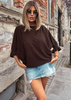 Women's flounce jumper Nola brown