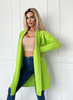 Elegancki Kardigan z Kieszeniami Elis XL Limonka