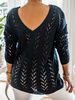 Damski sweter z sercem ecru 152302E