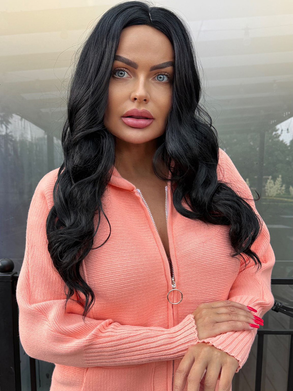 Bluza na suwak z kapturem Donna 14850