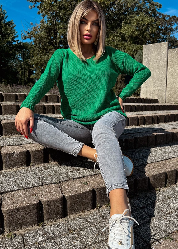 Women's Long Sleeve Sweater Ola Green