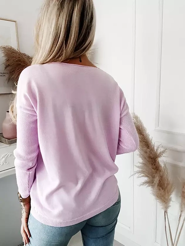 Luźny sweter Amber lila