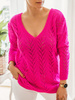 Damski sweter z sercem ecru 152302E