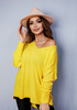 Women's light heart-shaped sweater Omena yellow