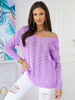 Damski ażurowy sweter Sola lawenda