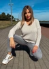 Kobiecy Sweter z Długim Rękawem Ola Beż