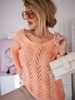 Damski sweter z sercem ecru 152302E