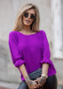 Women's frilled jumper Nola purple