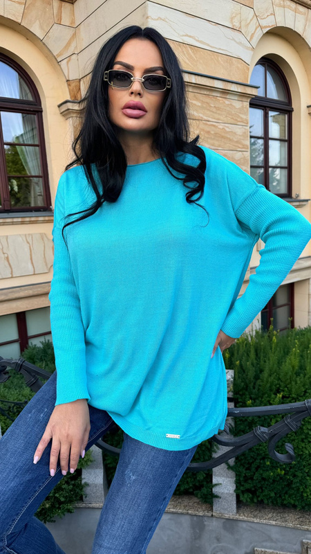 Luźny sweter Amber turkus