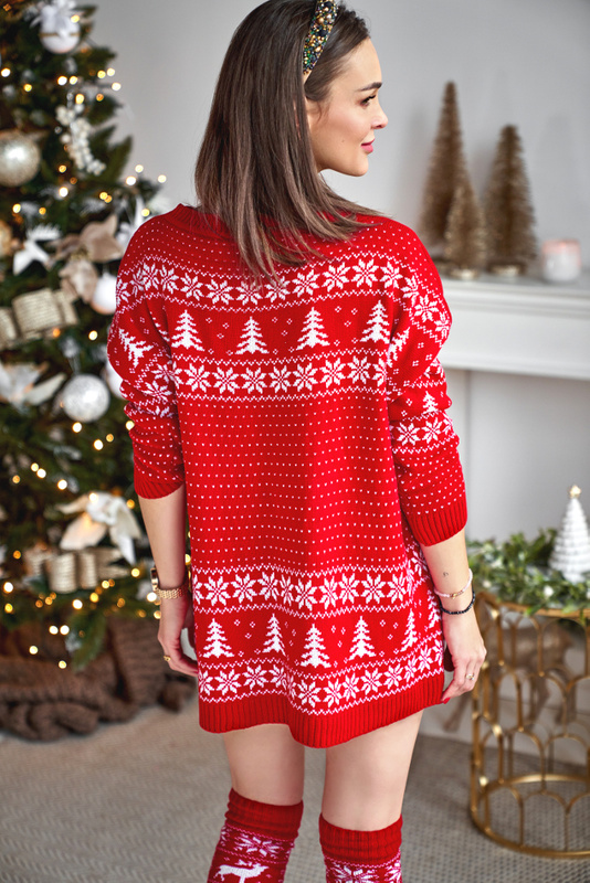 ŚWIĄTECZNY SWETER OVERSIZE DEER