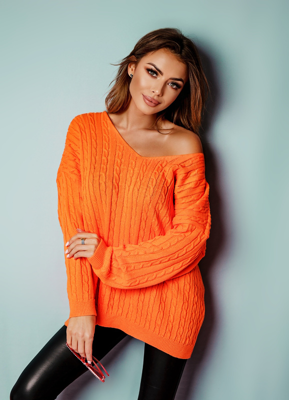 Sweter w Warkocze Iga 10109