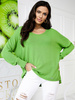 Women's light heart-shaped sweater Omena olive
