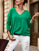 Women's light heart-shaped sweater Omena green